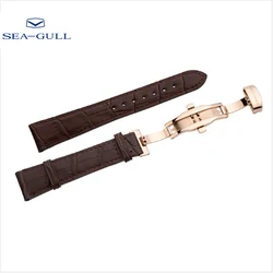 22mm Seagull Watch Men's Watch Women's Original Strap Bracelet Butterfly Buckle Strap Watch Accessories