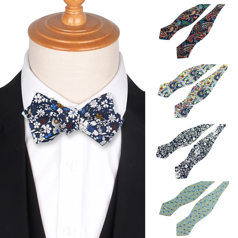 Formal Floral Self Bow Tie Butterfly Mens Bowtie Tuxedo Calabash Bow ties For Men Women Paisley Groom Bow-tie Prom Party