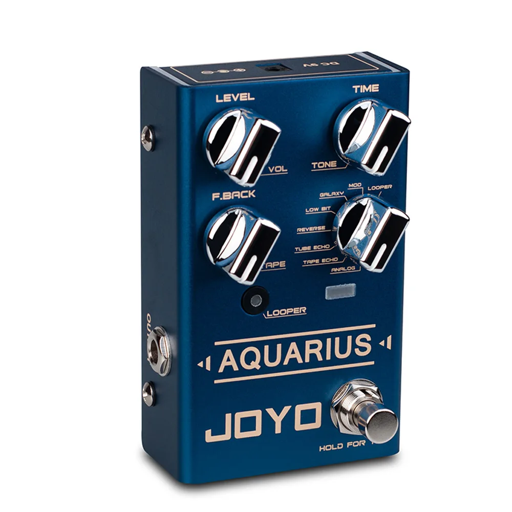 Joyo R-07 Guitar Effects Pedal Aquarius Delay Looper Electric Pedals 8 Digital Delay Tap Footswitch Pedal Parts Accessories