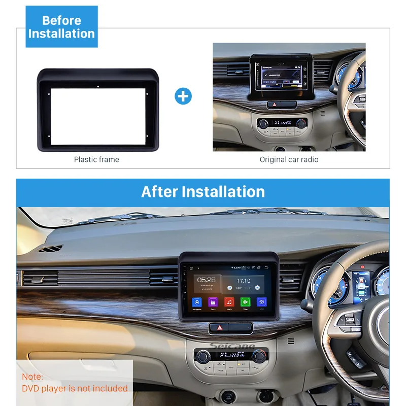 Seicane Wonderful 9 inch 2Din Car Radio Fascia for 2018 SUZUKI ERTIGA Stereo Dash Trim Install Frame Face Plate