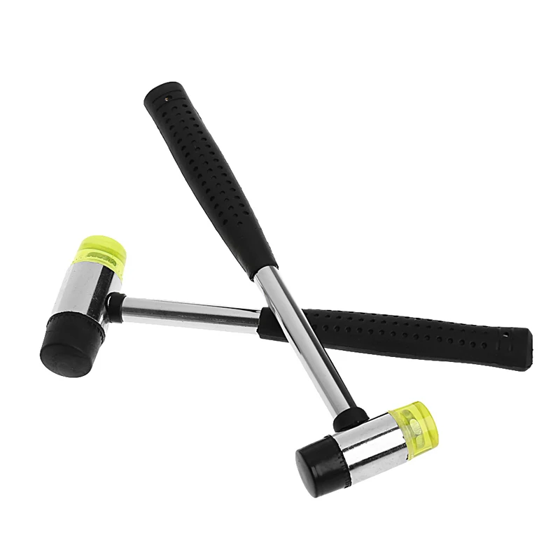 25mm Double Face Soft Touch Hammer Rubber Hammer Leather DIY Tool L4MB