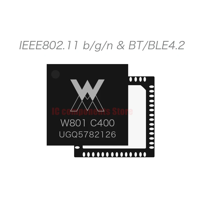 W801 Microcontroller 240MHZ 32Bit WiFi Bluetooth Dual-mode Development Board QFN-56 C400 SoC MCU Chip Development Low Power