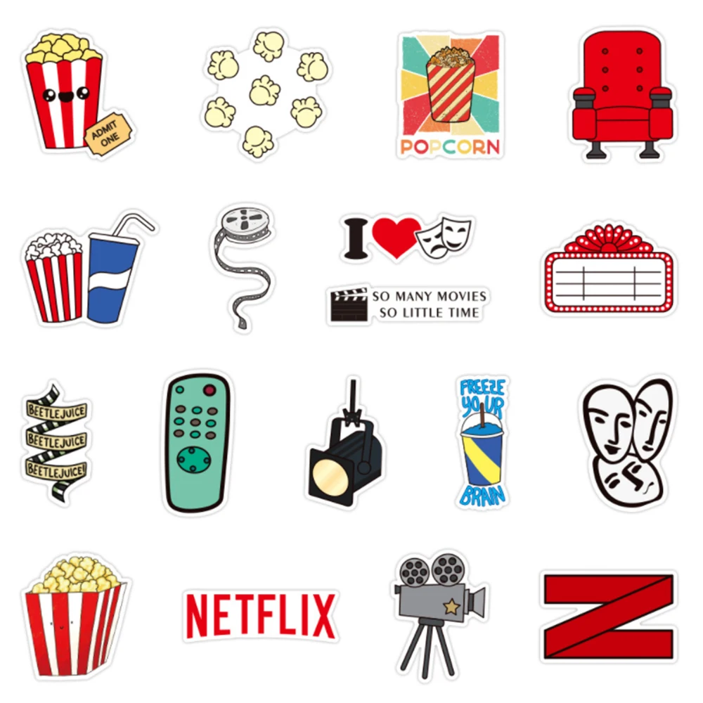 10/30/50pcs Funny Movie Party Graffiti Stickers Laptop Skateboard Notebook Phone Luggage Car DIY Waterproof Sticker Toy For Kid