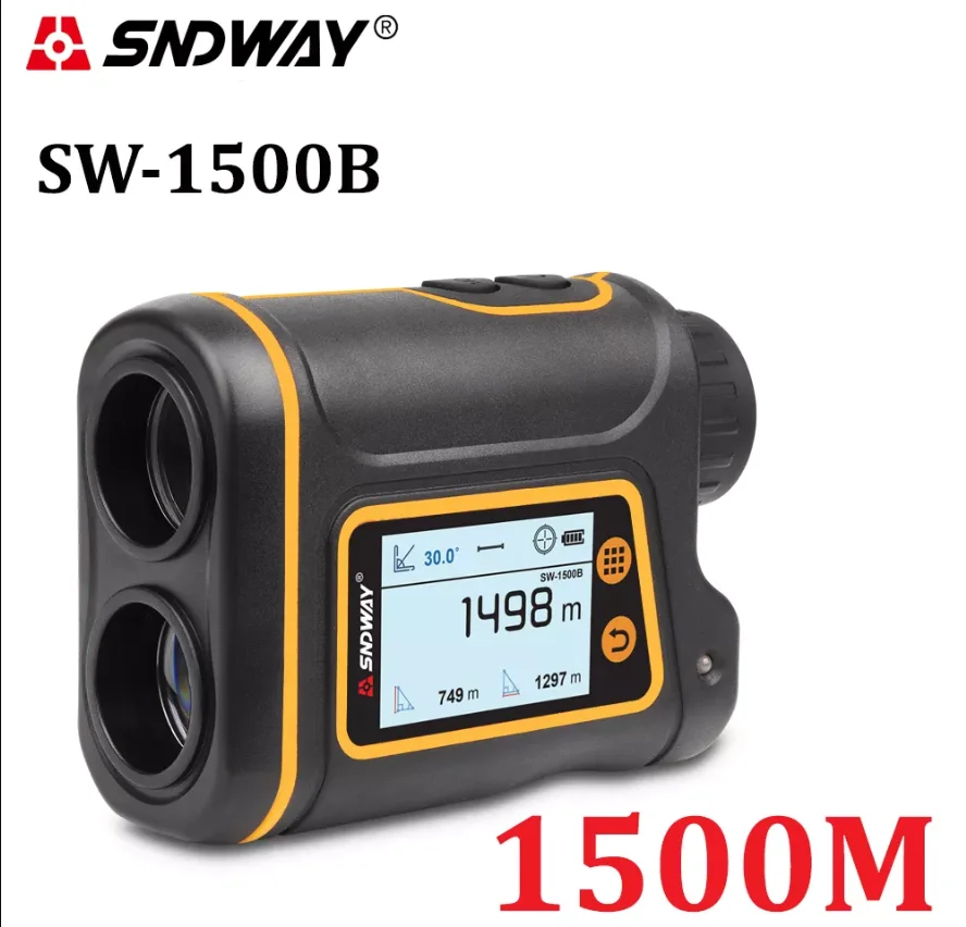 

SNDWAY Telescope Laser Range Finder Digital Distance Meter Hunting Monocular Golf Rangefinder LCD Display Roulette Tape Measure