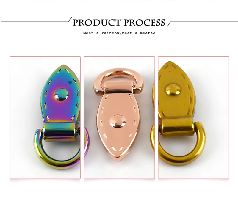 4/10Pcs Metal Side Clip Buckle Bag Chain Connector Hanger Hook Leaf D Ring Keyring Clasp Handbag Strap Decor Craft Accessories