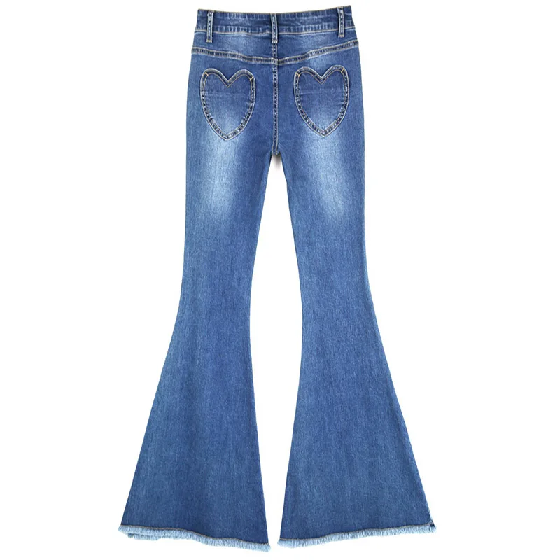 KOZONHEE Stretching Bell-Bottoms low-waisted Flare Jeans Women Stretching For Girls Trousers for women Jeans