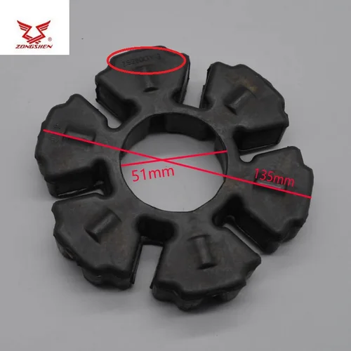 Imagen 2 del producto Amortiguador de manguito amortiguador de cubo de goma para llanta de rueda trasera para motocicleta zongshen RX3 RX3S RX4 RE3 RZ3S ZS250GY-3 ZS400GY-2