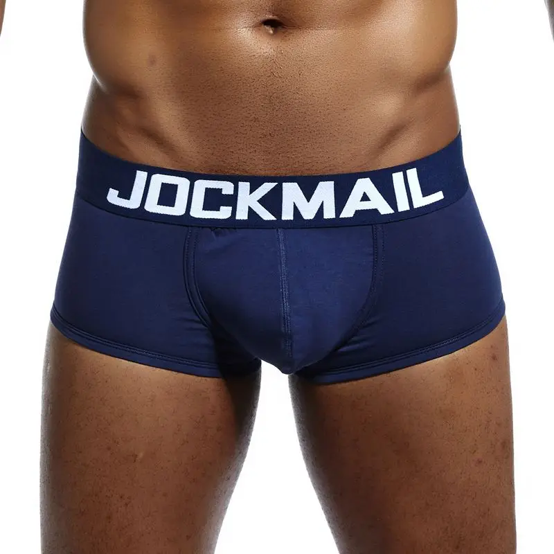 JOCKMAIL Brand Mens Underwear Boxer Trunks Cotton U Convex Pouch Cuecas Boxer Calzoncillos Hombre Man Boxer Shorts Gay Panties