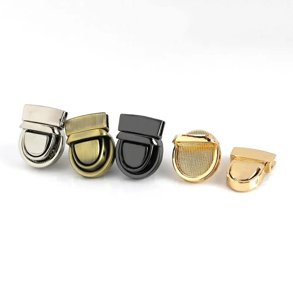 1pcs Metal Press Push Lock Tongue lock Bag Briefcase Spring Lock Snap Decorative Clasps Closure Leather Craft Hardware Accessory