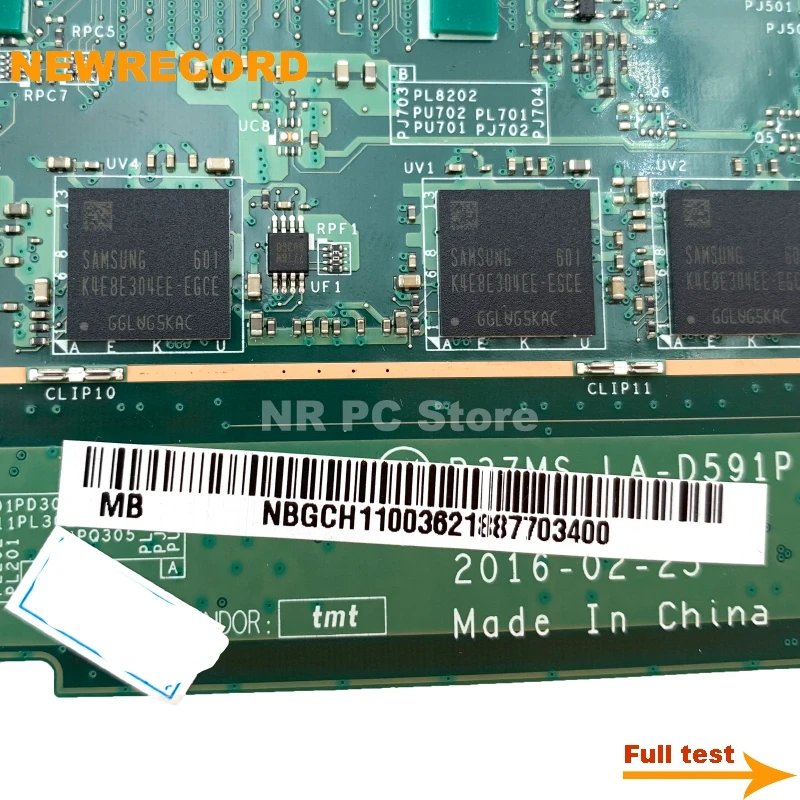 Newrecords-placa base B3ZMS LA-D591P NBGCH11003 NB.GCH11.003 para portátil Acer Aspire S5-371, S3-373, SF514-51, 4GB