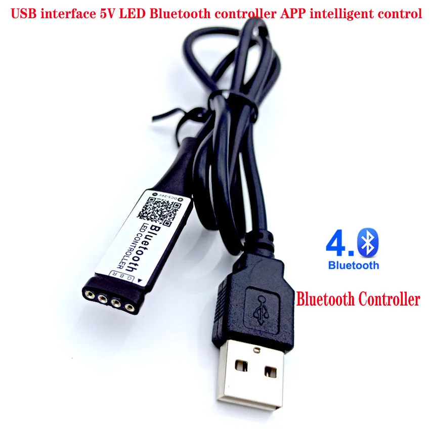 0.5m 1m RGB denetleyici 5V USB bağlantı kablosu 4pin hattı Dimmer 3 tuşları için 5V 5050 2835 RGB LED şerit şerit TV arkaplan ışığı ışık