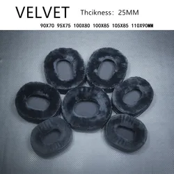 Square Oval VELVET Ear Pads Cover 100 X 85 110X90mm Full Size Earpads for ATH for AKG Headphones Replacement Memory Foam cushion