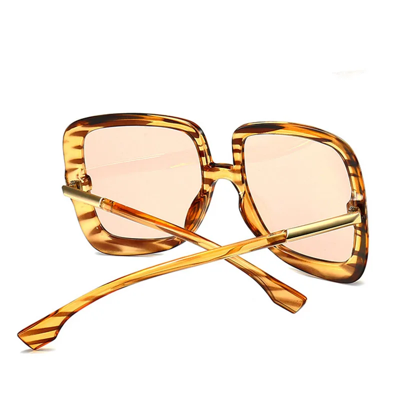 New Vintage Oversized Square Sunglasses Women Luxury Brand Design Fashion Big Frame Gradient Sun Glasses For Female UV400 Shades