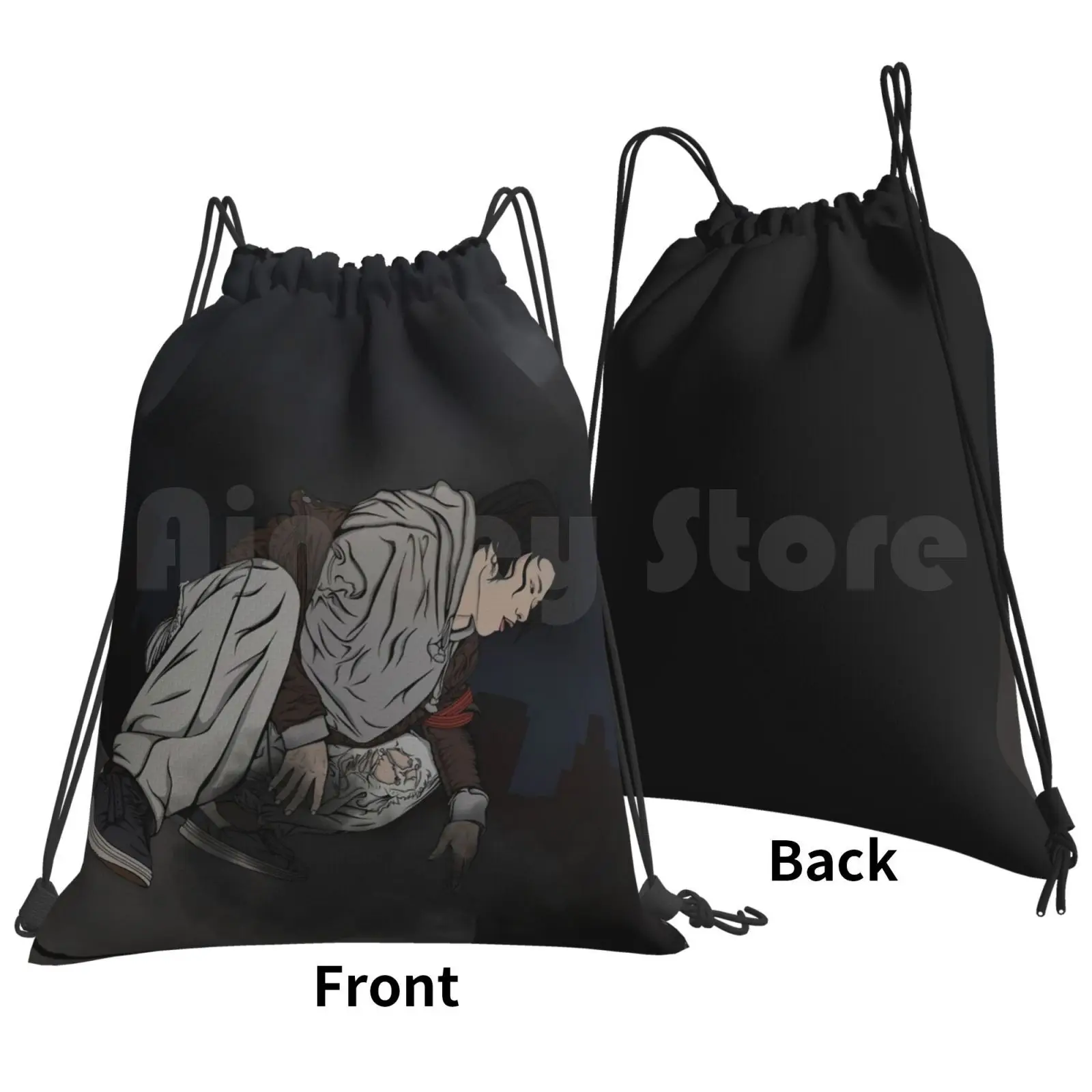 Smoke Powers Backpack Drawstring Bags Gym Bag Waterproof Power Superhero Infamous Infamous Second Son Asian Cool