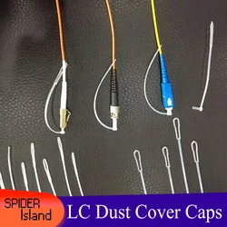 200pcs LC Dust Caps con Cavo Spinotti e jack antipolvere con Lunghe Code Per Il Connettore In Fibra Ottica 2.5 millimetri 1.25 millimetri FC ST SC Copertura Antipolvere