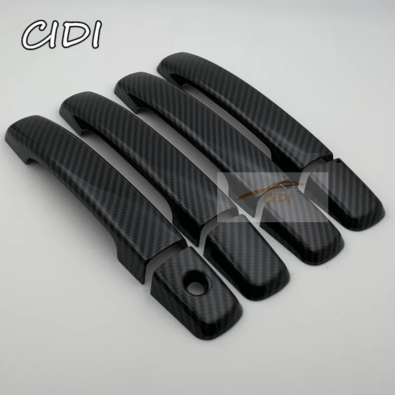 For Nissan Altima 2007 - 2012 L32A Carbon Fiber Black Handle Cover Trim Set Sedan Coupe 2008 2009 2010 2011 Car Accessories