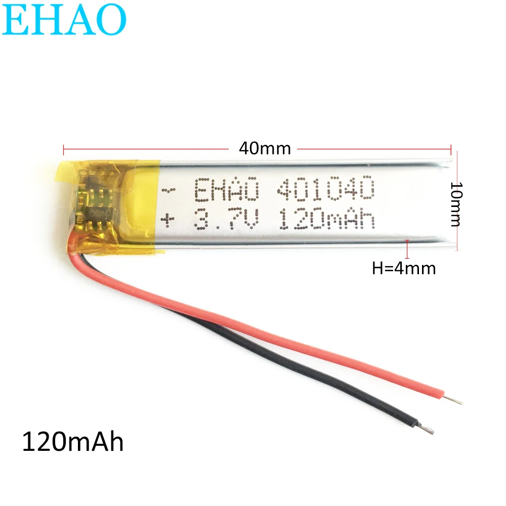 3.7V 120mAh litowo-polimerowy akumulator li-po 401040 do Mp3 GPS kamera bluetooth 4*10*40mm