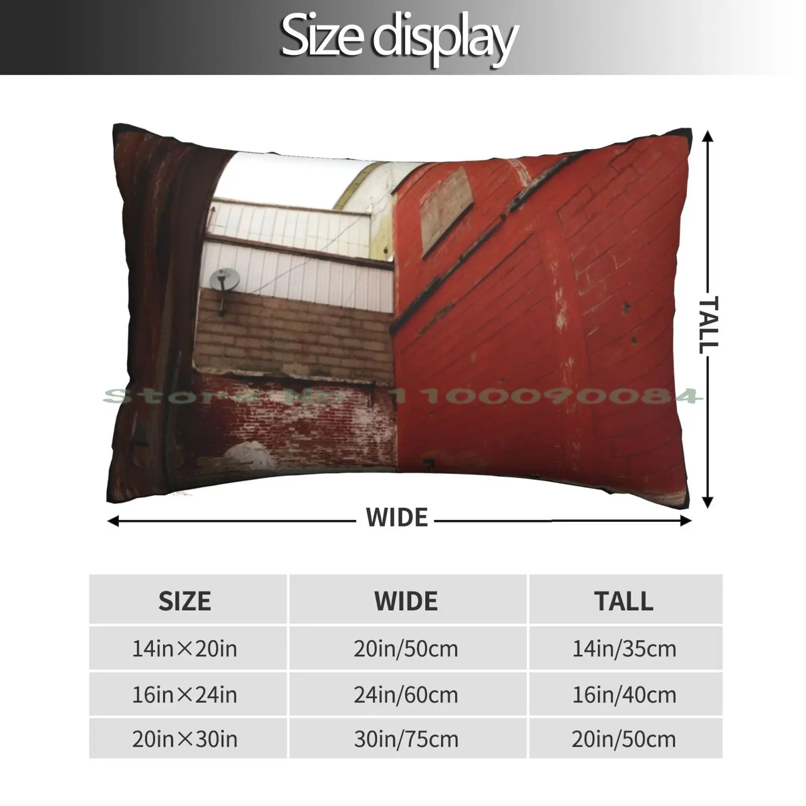 Loading Dock Pillow Case 20x30 50*75 Sofa Bedroom Julie Robb Loading Dock Red Brick Old Concrete Industrial Warehouse Layers