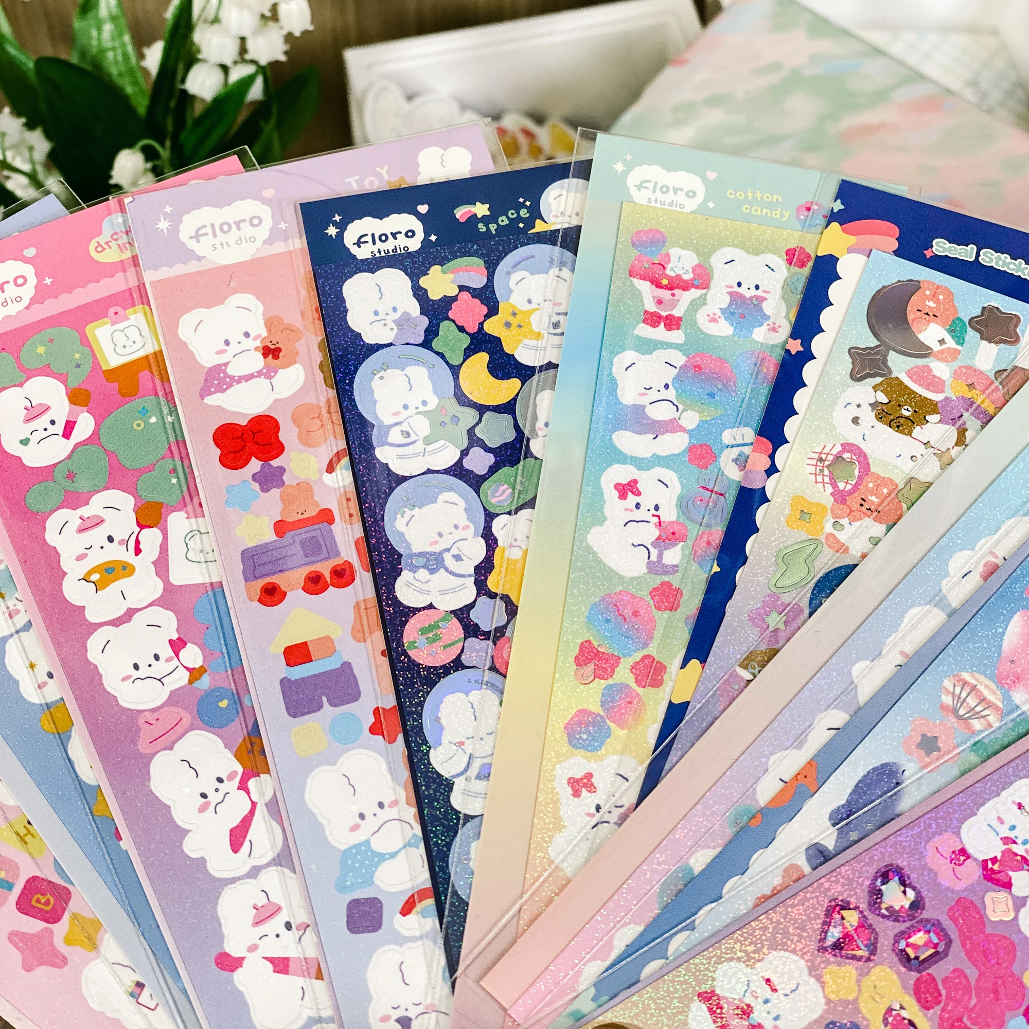 Sharkbang New Arrival 4/5/6/7/8/10pcs Full Set Series Scrapbooking Decorative Stickers Idol Kpop Sticker Korean Stationery