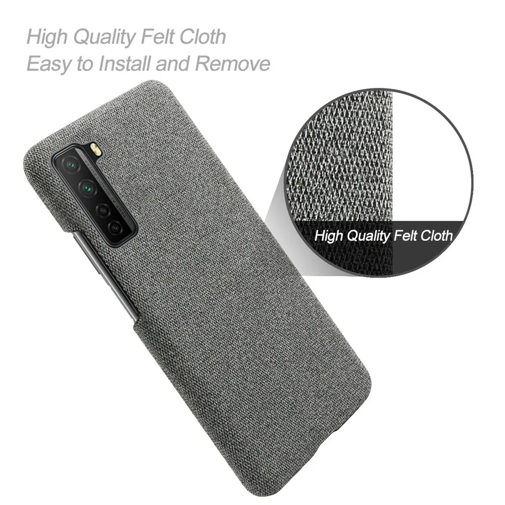 Cloth Cases For Huawei Nova 7 SE 5G CDY-NX9B Case Slim Retro Cloth Hard Phone Cover For Huawei Nova 7SE NOVA7SE Coque Capa