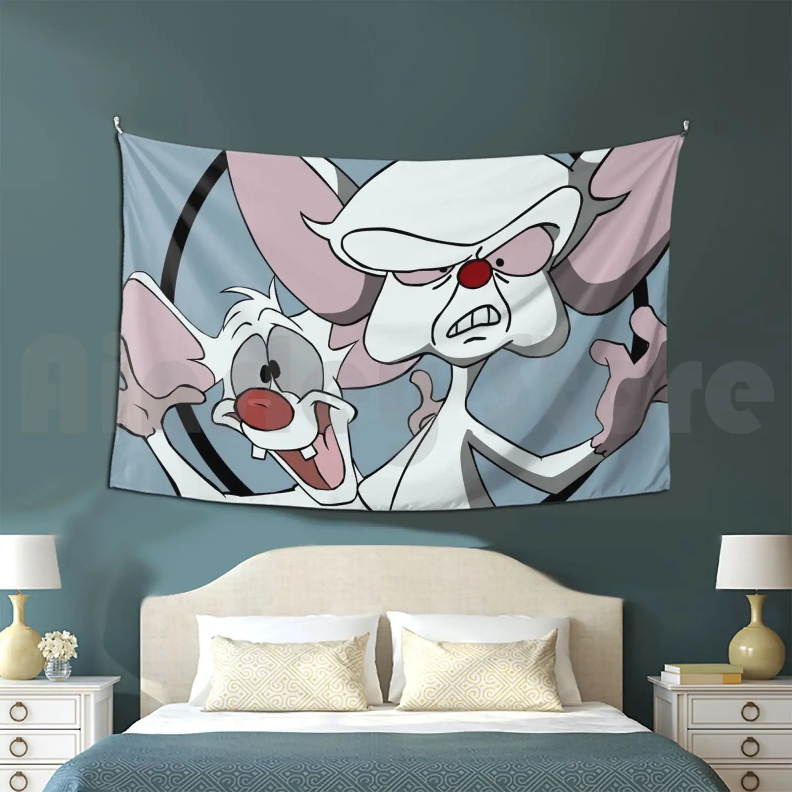 Pinky And The Brain Customized Tapestry Pinky The Brain Brain Pinky And The Brain 90s Nostalgia Cartoon