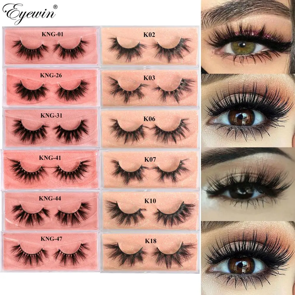 Eyewin Lashes 3D Mink Eyelashes False Makeup Lash Dramatic Natural Long Soft Fluffy Handmade Reusable For wholesale Dropshipping