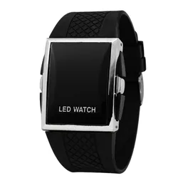 Relógio de pulso digital LED para homens e mulheres, relógio esportivo multifuncional, relógio eletrônico, preto, branco, simples, moda