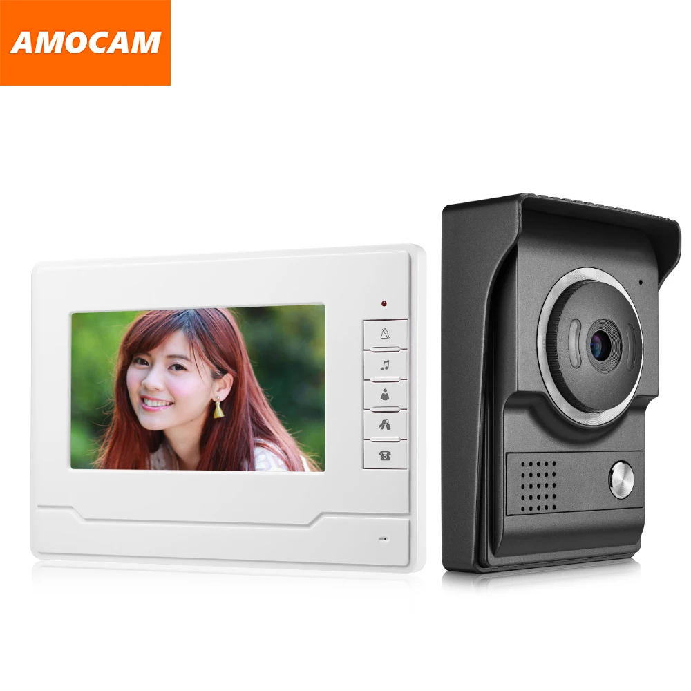 

7 inch Monitor Video Intercom Door Phone Doorbell system Video interphone system for Home villa 1-IR camera 1- LCD screen