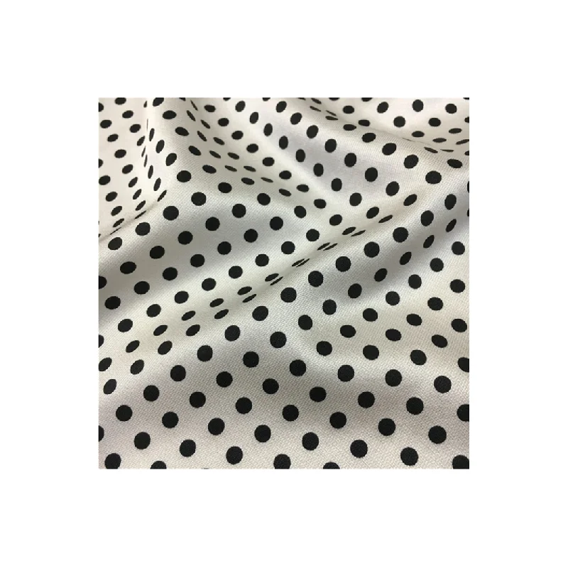 5-color polka dot stretch silk fabric twill printed sewing fabric for dress