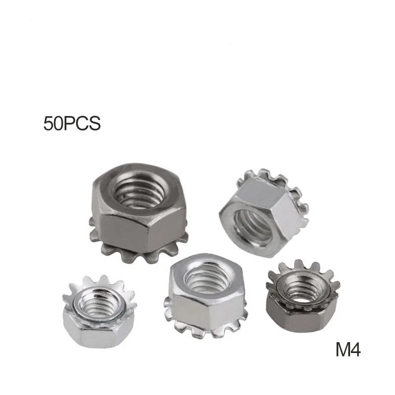 Freies verschiffen 50PCS Angebote Mehr K-typ Getriebe Mutter Mutter Zahn Mutter Kappe Mutter K M4