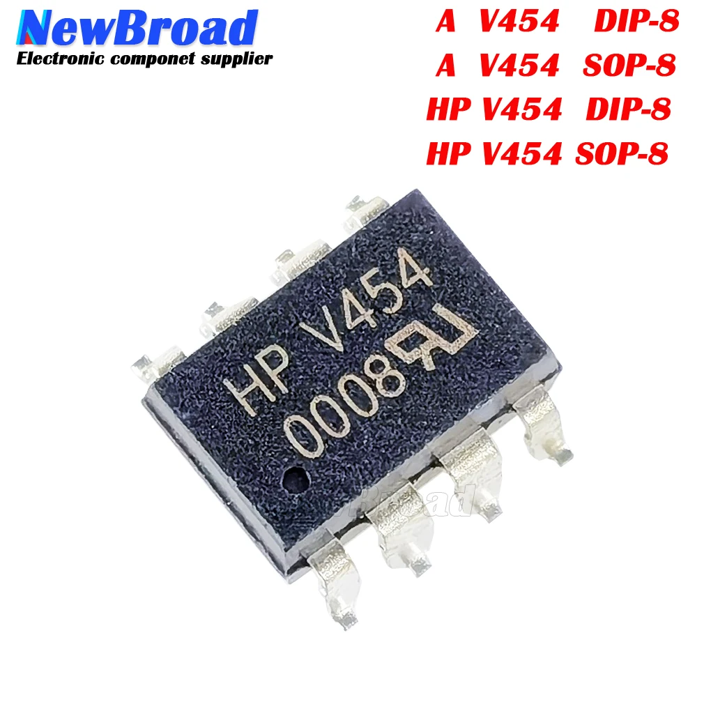 5PCS HCPL-V454 A V454 DIP-8 A V454 SOP-8 HP V454 DIP-8 HP V454 SOP-8 Optoelectronic coupling of optical isolator