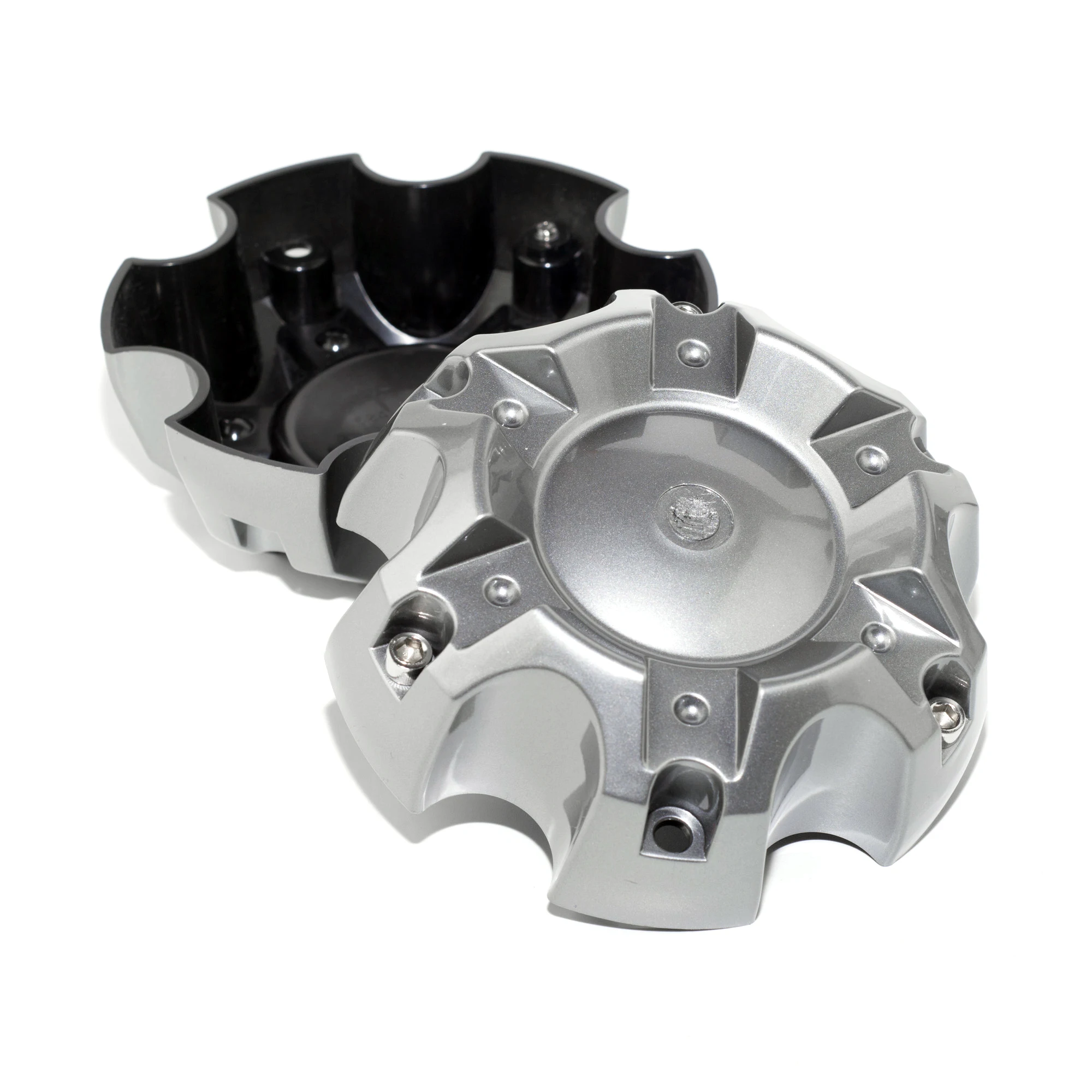 1pc OD 141mm/5.55in ID 100mm/3.94in Car Wheel Rims Cap Auto Hub Cove Modification Styling Accessories Grey Black