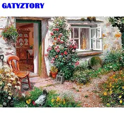 GATYZTORY malowanie według numeru krajobraz rysunek na płótnie ręcznie malowane prezent artystyczny Diy zdjęcia według numeru 40*50CM zestawy Home Decor