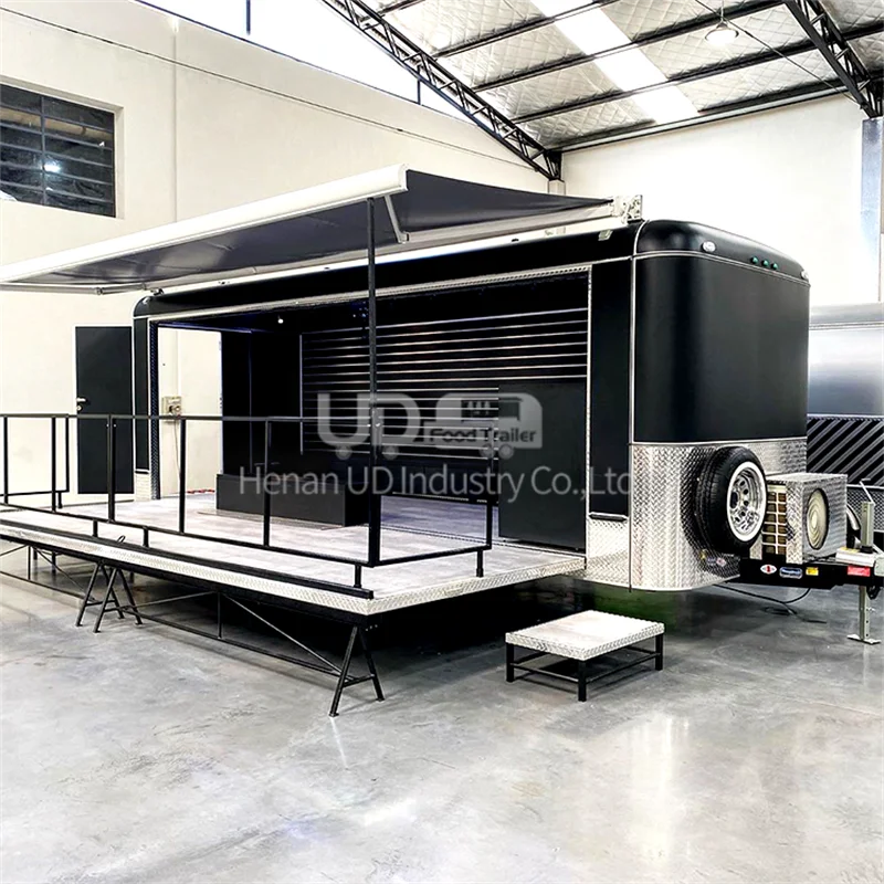 Urdream CE-zertifizierter Street Food Trailer Food Van Hamburger Fast Ice Cream Truck Ausstellung Mobiler Bühnenanhänger zu verkaufen