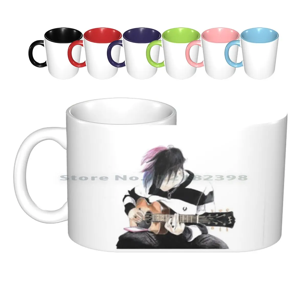 Yungblud Guitar Ceramic Mugs Coffee Cups Milk Tea Mug Yungblud Guitar Music Acoustic Creative Trending Vintage Gift Bottle Cup