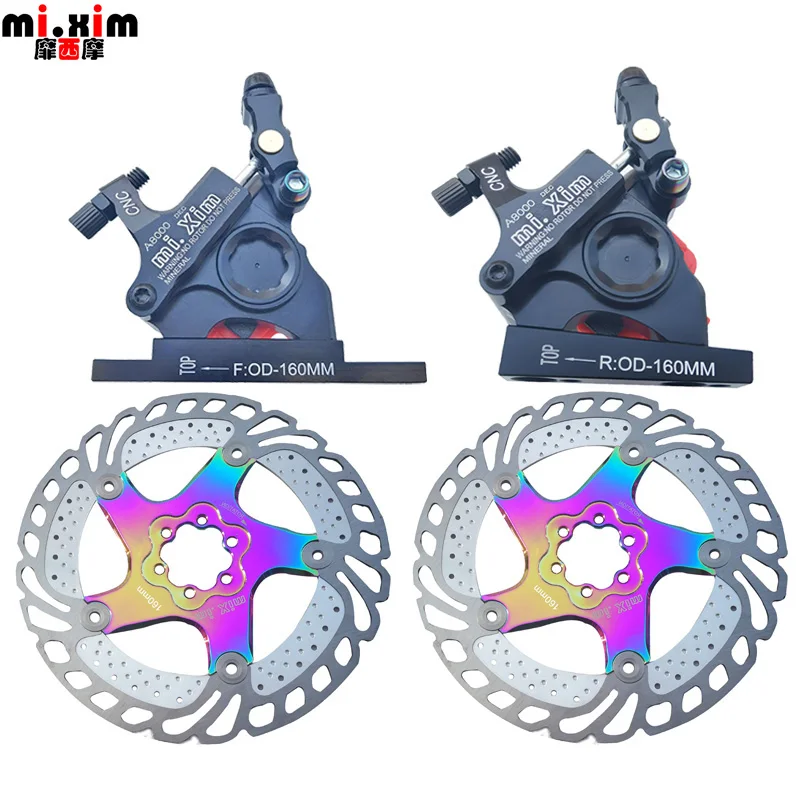 Road Bike Hydraulic Disc Brake Calipers with 160mm Brake Rotor Flat Mount Gravel Bicycle Oil Brake - view 2