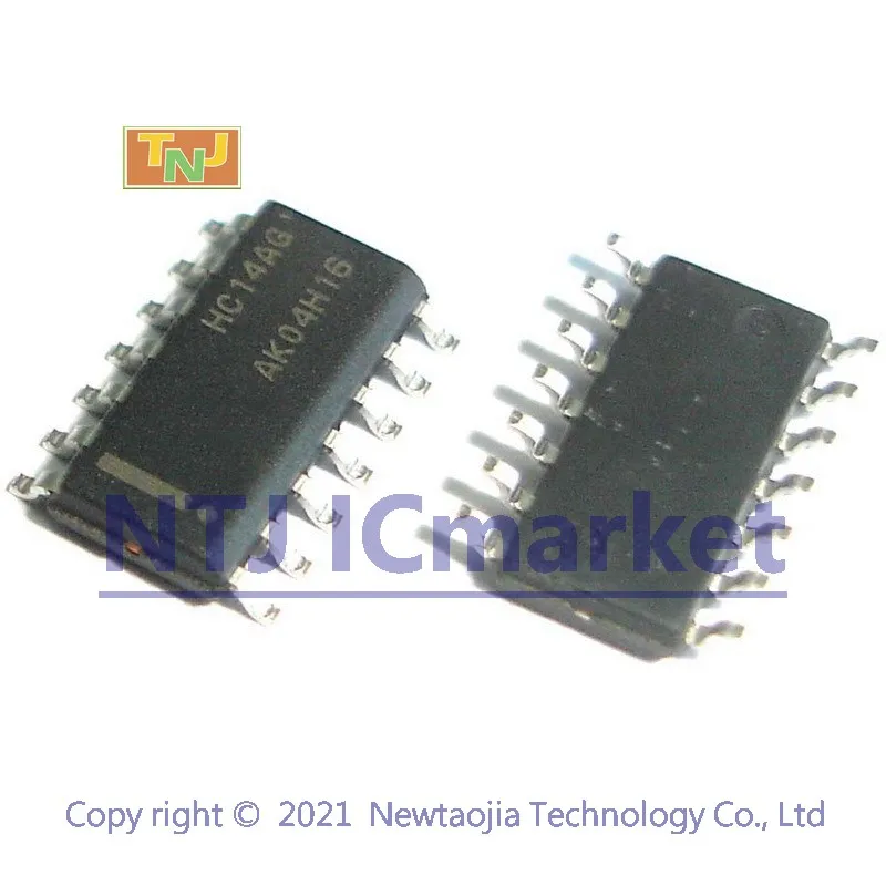 10 PCS MC74HC14ADR2G SOP-14 HC14AG 74HC14 Hex Schmitt−Trigger Inverter IC CHIP