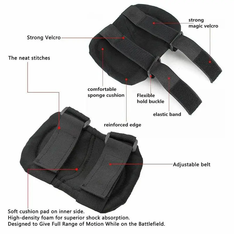 4pcs / lot Adult Tactical Protection Pad Professional Gear Set Military Sports Knee Protector Elbow & Knee Pads