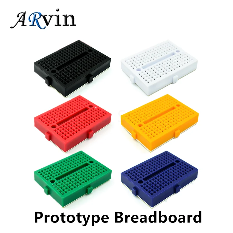 6PCS SYB-170 Universal Solderless Prototype Breadboard 170 tie-points Mini Breadboard kit for Arduino