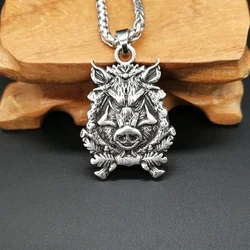 Nordic Wild Boar Pendant Necklace Men's Necklace New Fashion Metal Retro Viking Jewelry Accessories Amulet Gift