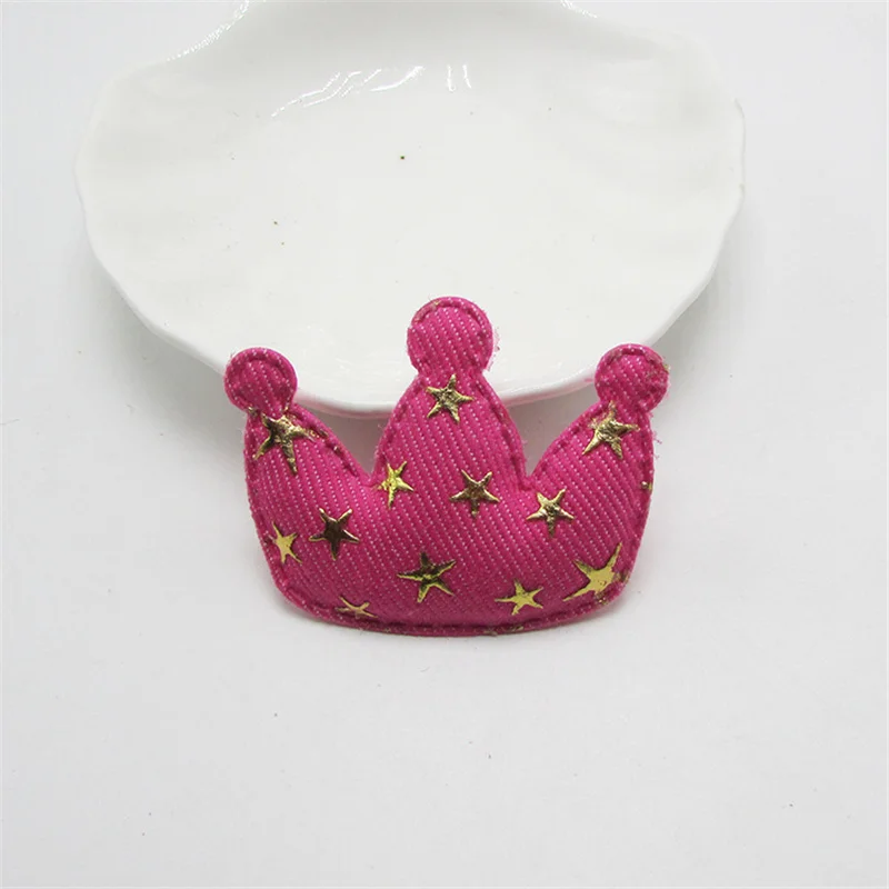 8-24 Pcs Pink Gilding Star Love Heart Crown Patches Appliques DIY Craft Supplies Kids Hair Accessories Clothing Decor Materials