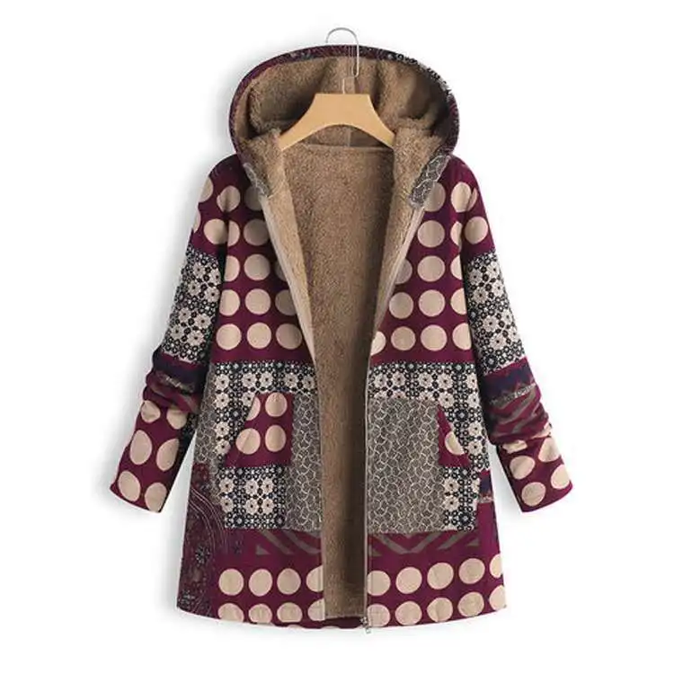 Autumn and winter new cotton-padded jacket women's long-sleeve hooded thickened cotton-padded jacket