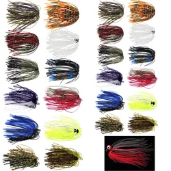 24/48Pcs Silicone Jig Skirts lure for Spinnerbaits Buzzbaits DIY Rubber Artificial bait 50 Strands Lure Fishing Accessories