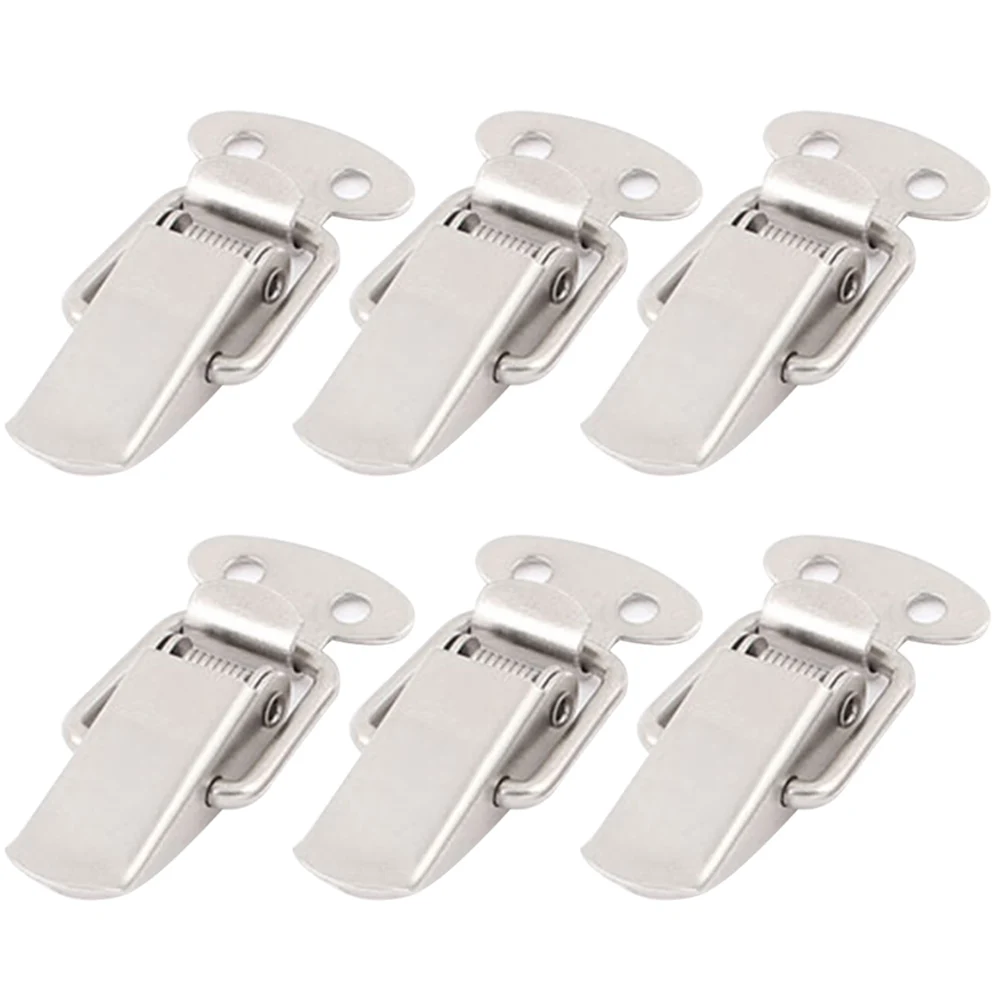 6Pcs Spring Loaded Suitcase Chest Tool Box Locking Toggle Latch Hasp Lock Hardware SUB Sale