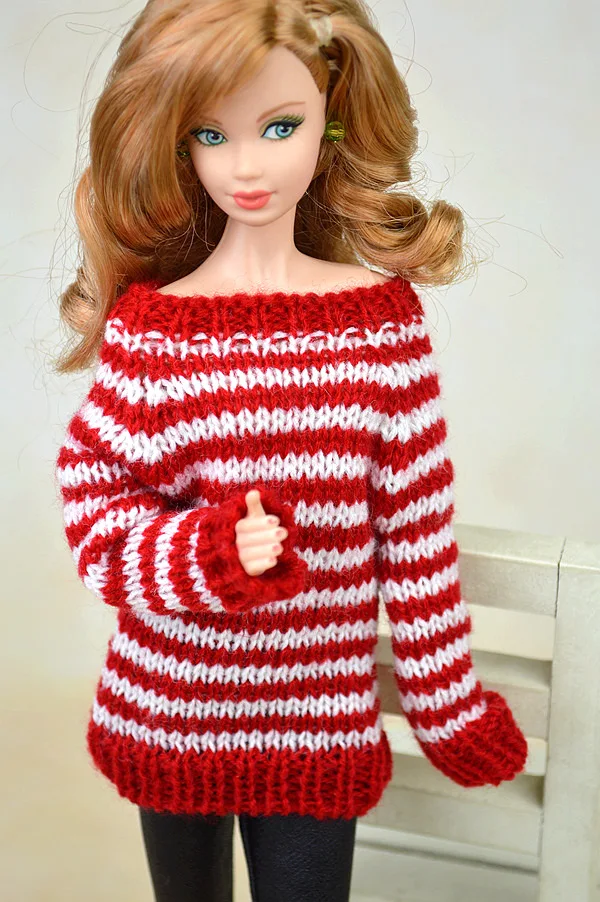 Handmade Knitted Sweater Tops for barbie Coat Dress Clothes For barbies 1/6 BJD Doll Accessories Girls Kids Toy Gifts