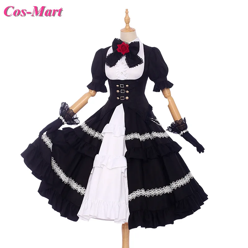 Hot Anime Date A Live Tokisaki Kurumi Cosplay Costume Fashion Elegance Formal Dress Female Party Role Play Clothing S-XL