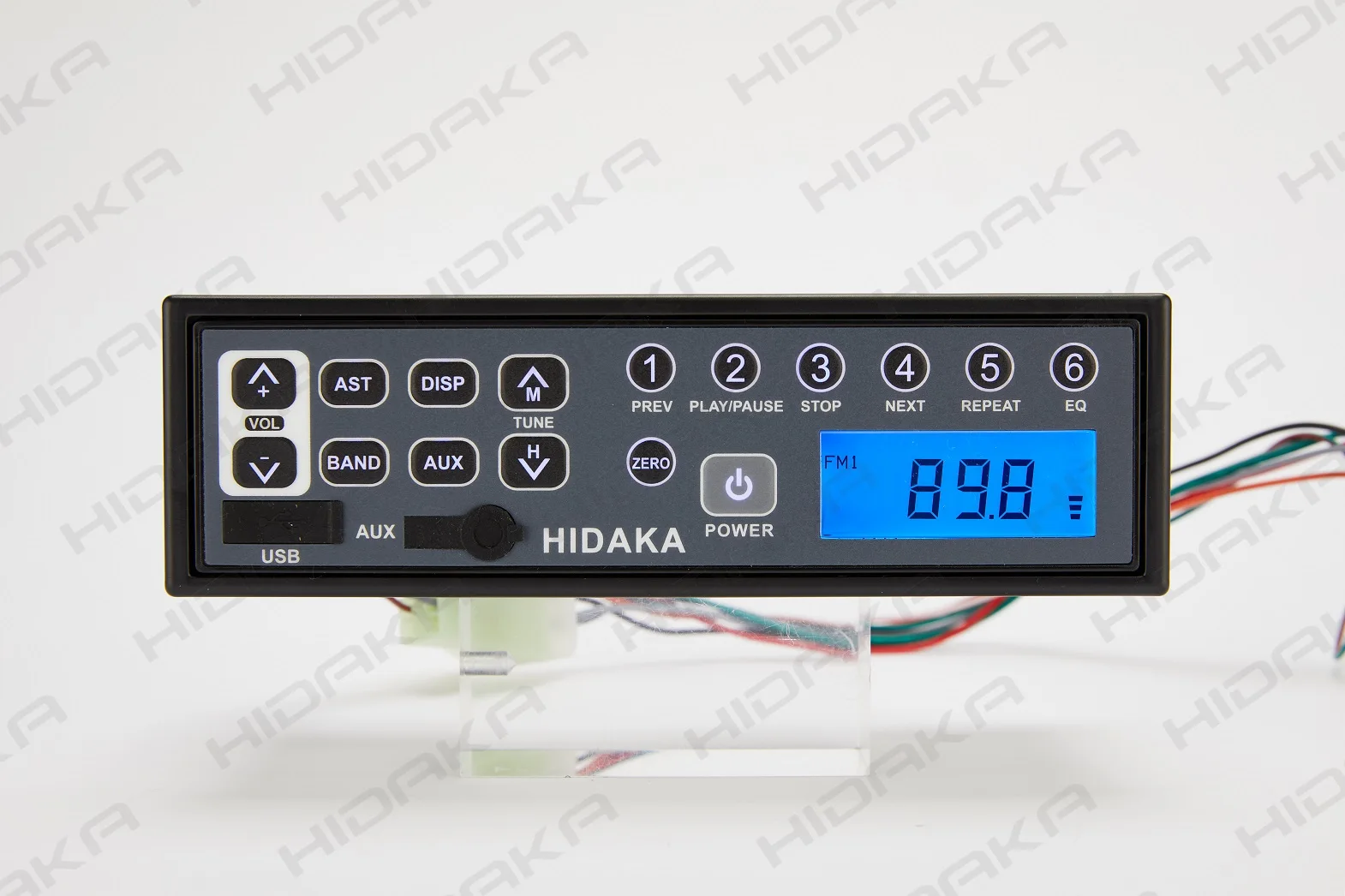 HIDAKA Japan Factory EXCAVATOR RADIO HI-M103 12V/24V AM FM Audio with USB AUX-IN LED FOR Komatsu Kobelco Sumitomo