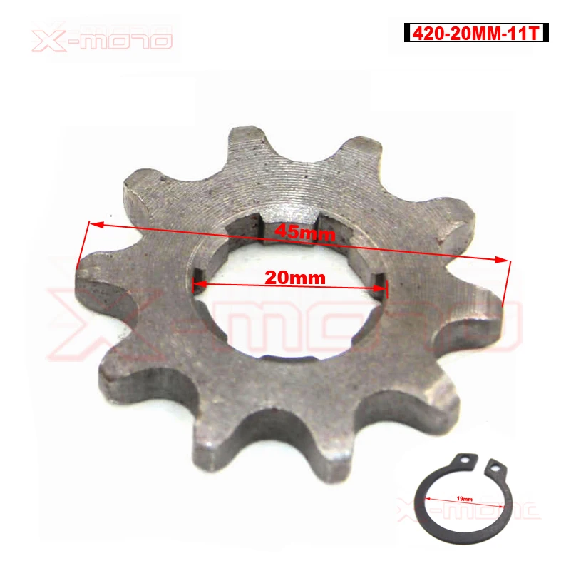 420 20mm 10T 11T 12T 13T 14T 15T 16T 17T 18T 19T 20T Engine Sprocket for motorcycle ATV Dirt Pit Bike Go Kart 4 Wheeler Quad