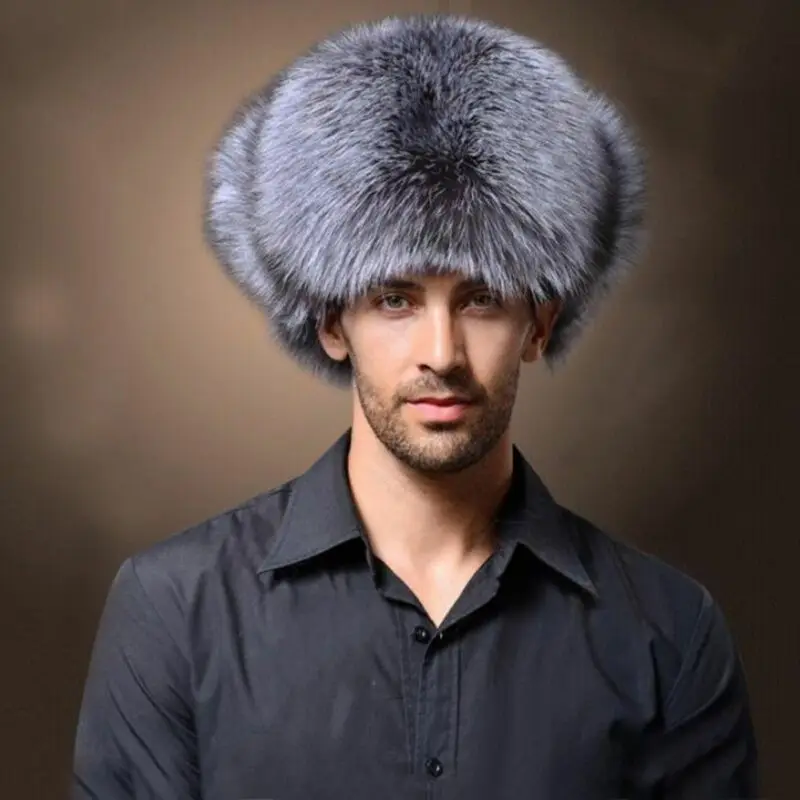 FAROOT Ushanka 2020 Men's Winter Warm Fur Faux Ski Cap Russian Cossack Trapper Hats Winter Man Women Warm Hats