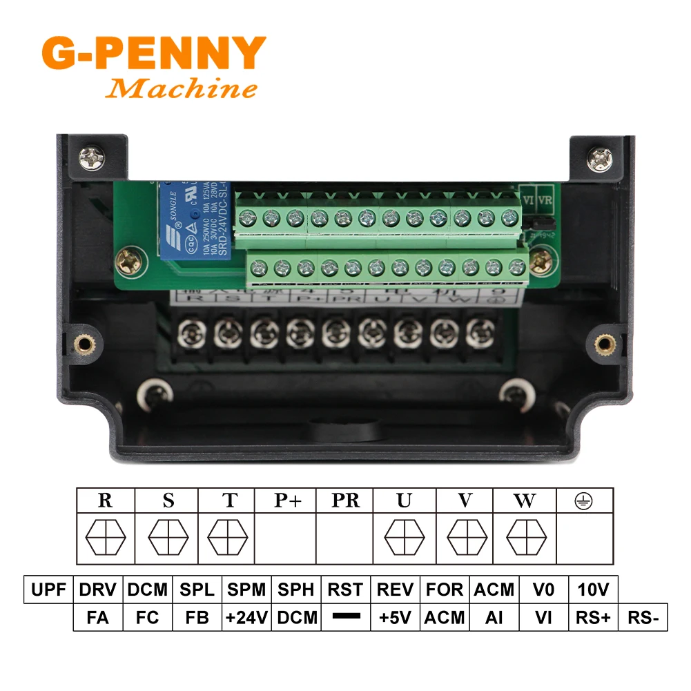 3.0KW HUANYANG 220v  Inverter CNC Spindle motor speed control  Variable Frequency Drive 0-400Hz 3P output 1HP or 3HP Input